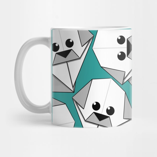 Origami Puppy Teal by Sketchbook ni Abi